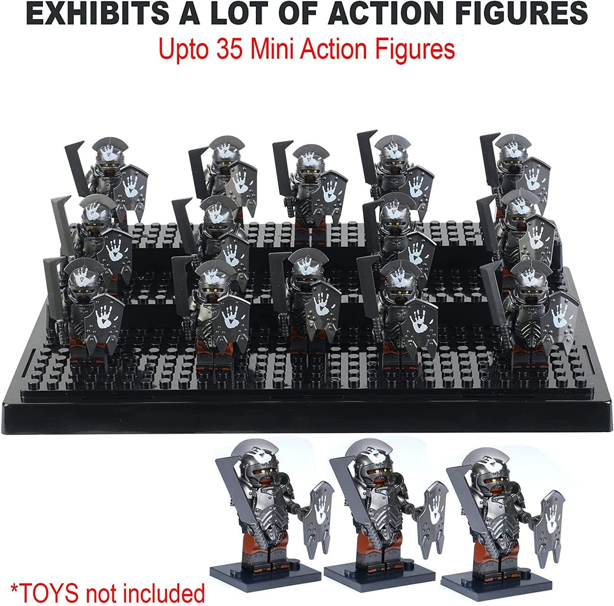 Acrylic Display Case in Black for Minifigure & Action Figures, 10 x 5.4 x 6.1, 5mm Dustproof Case, Pack of 2 E741396
