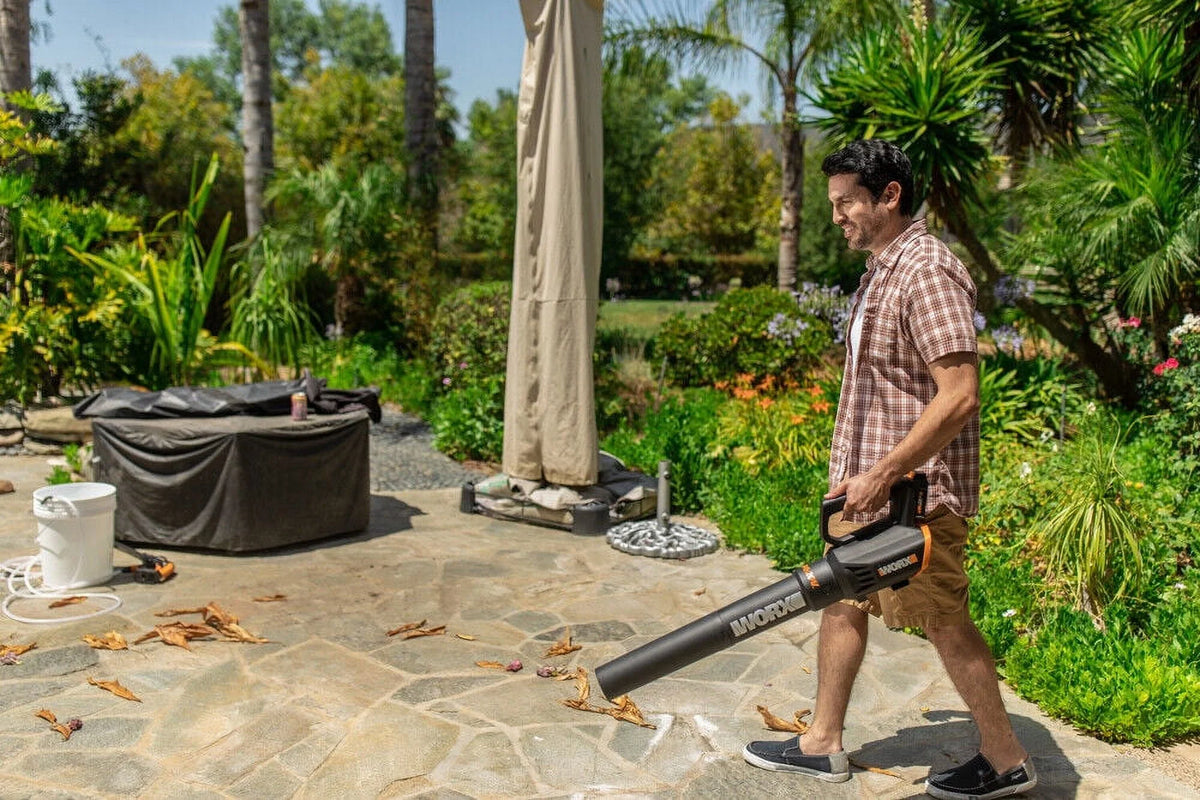 20 Volt Cordless 2 Speed Leaf Blower with 2 Batteries V17916