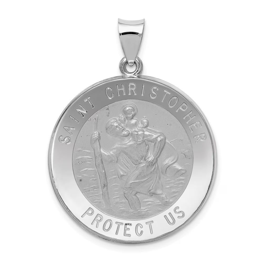 14K Yellow Gold St. Christopher Medal Pendant C3666