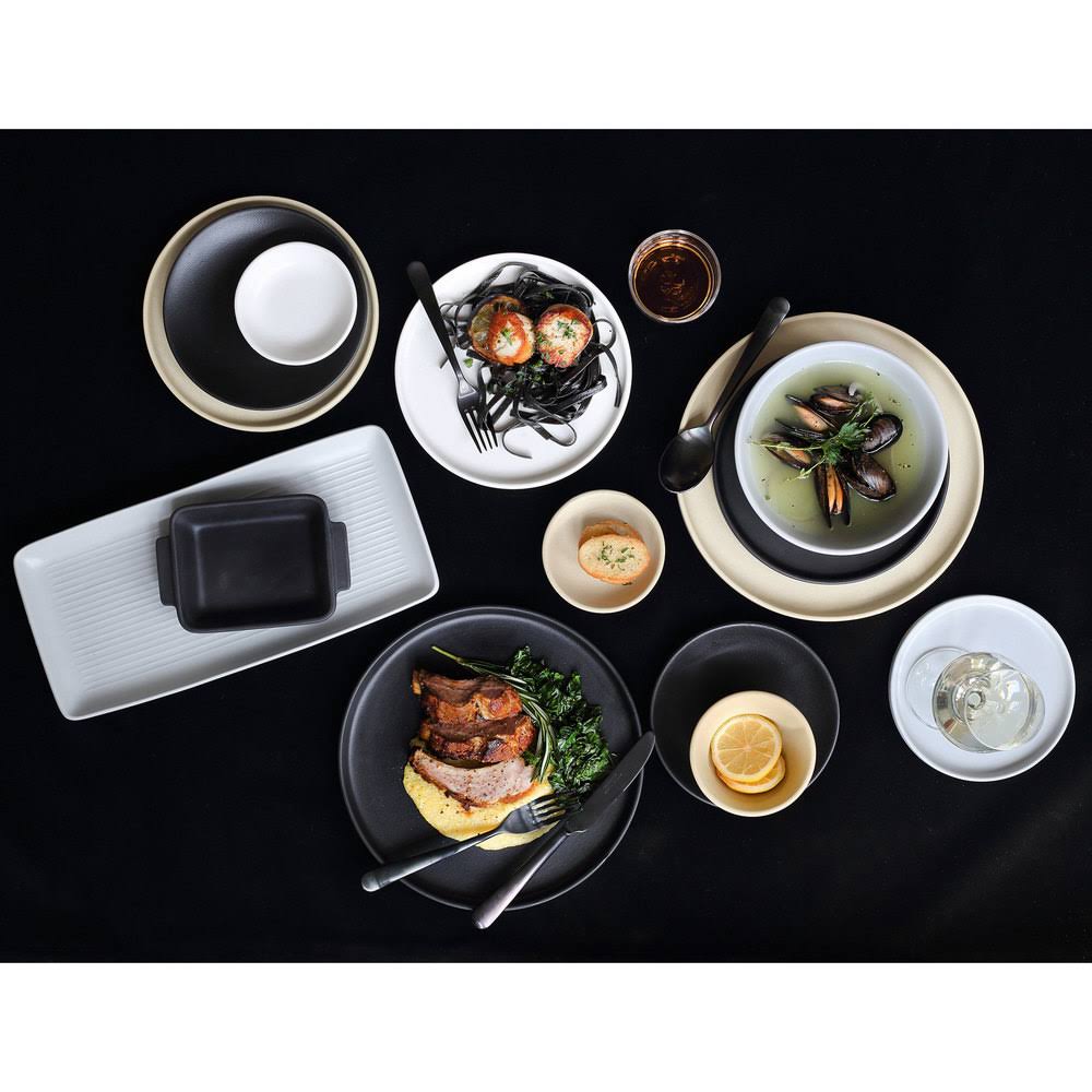 Matte Gray 10 1/4x22 Coupe China Plate - 12/Case X915996