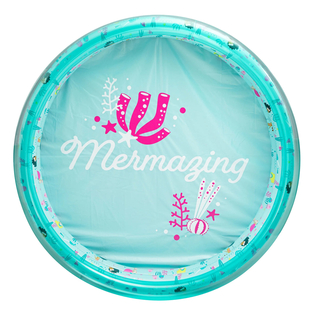 Blue Mermaid 3-Ring Inflatable Swimming Pool C1425