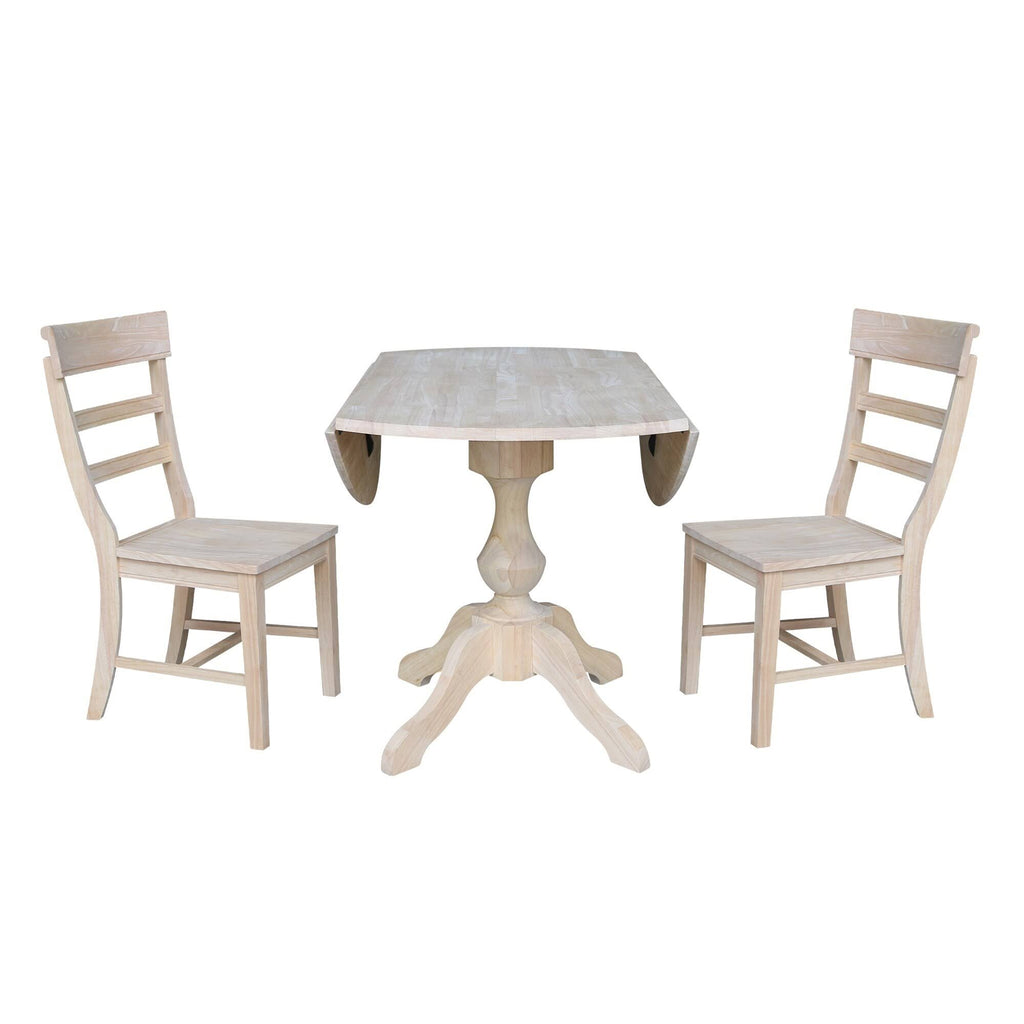 Round Top Pedestal Table with 2 Chairs Y3920