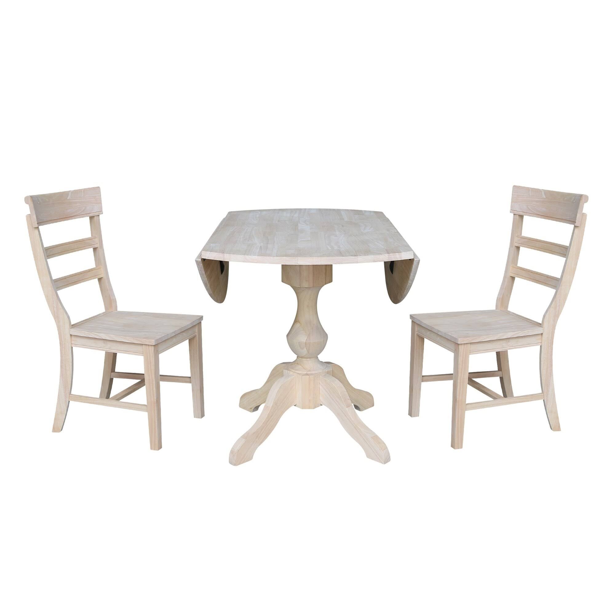 Round Top Pedestal Table with 2 Chairs Y3920