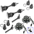 Hub Assembly Axle Ball Joint Tie Rod End Kit Set of 10 Y76567
