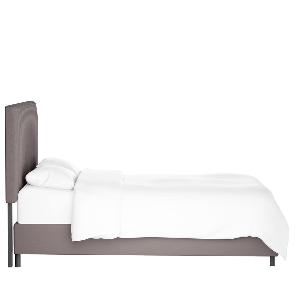 Twin Bed Velvet Gray U236694