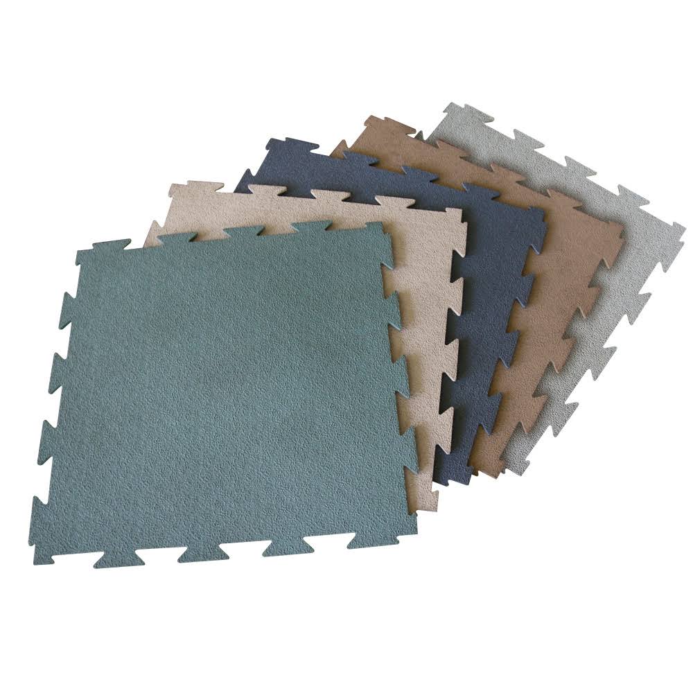 Blue Interlocking Rubber Flooring Tiles Z146070
