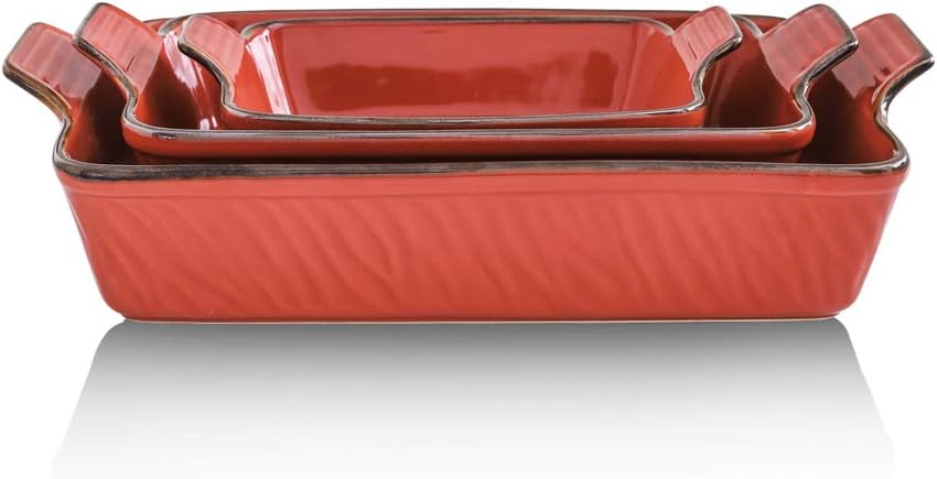 Ceramic Baking Dish Set, 3 Piece, 9 x 13 Inches P702468