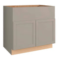 Sterling Gray Shaker Assembled Apron Front Sink Base Kitchen Cabinet 36 in. x 34.5 in. x 24 in. D479
