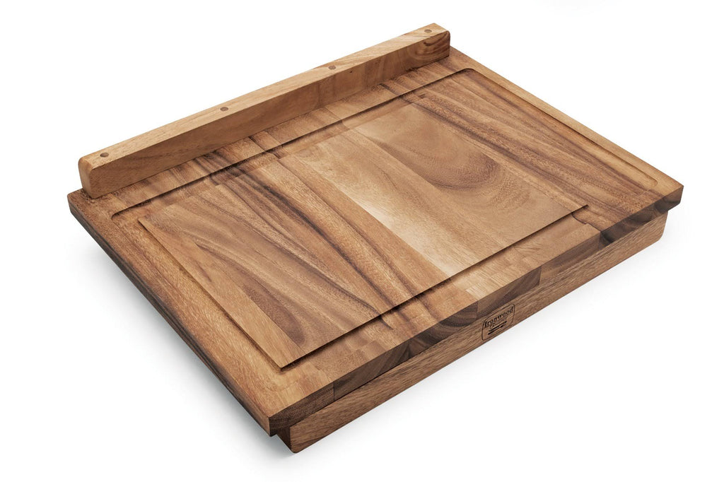 Acacia Wood Double-Sided Cutting Board with Gravy Groove B1708