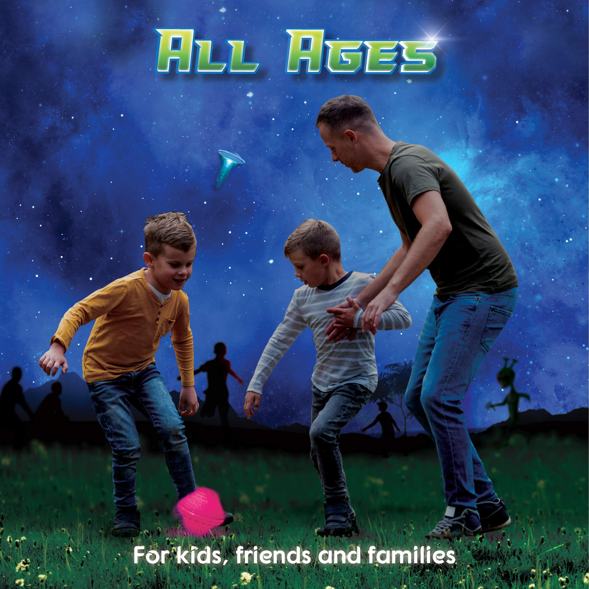 Glow in the Dark Outdoor Board Game and Spaceship Toy F968