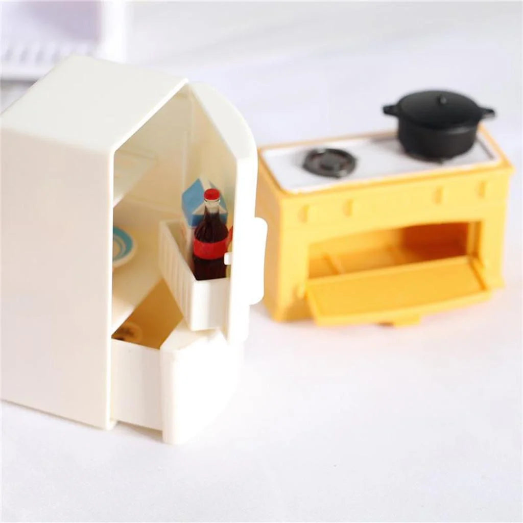 Refrigerator Dollhouse Furniture Decor Toys Y276