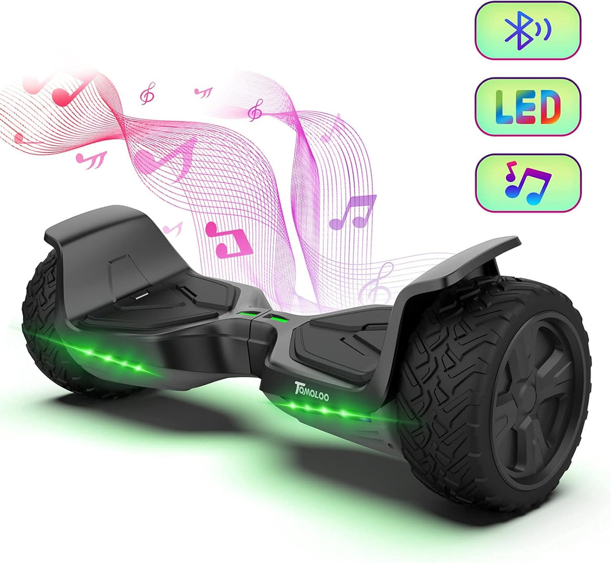 Offroad All Terrain 8.5 Two-Wheel Self Balancing Hoverboard with Bluetooth Speakers and Lights V155280