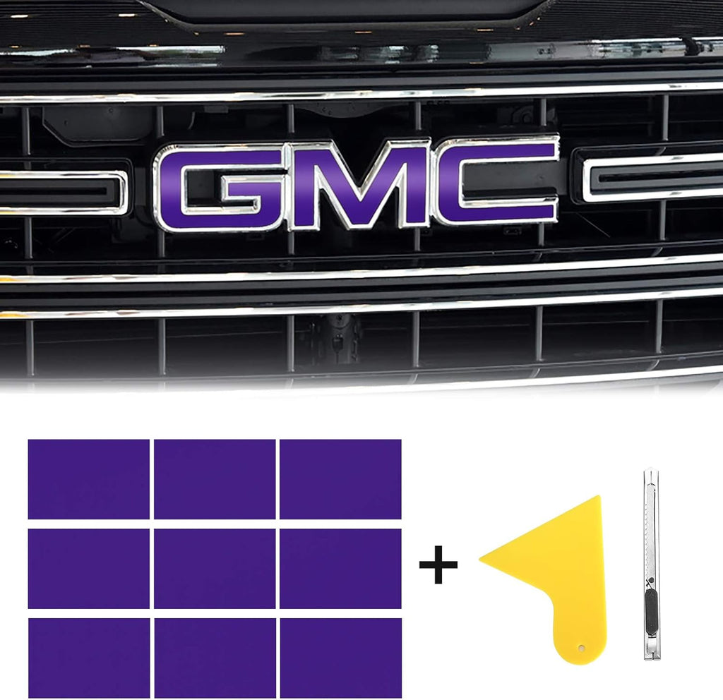 9 Pcs Carbon Fiber Vinyl Wrap Emblem Kit A453