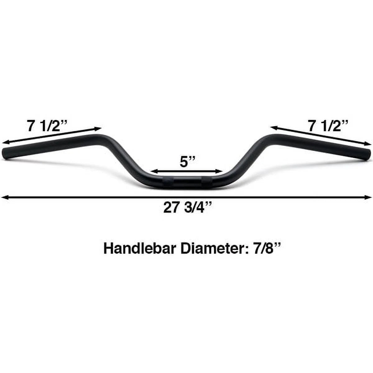 7/8" Black Motorcycle Handlebar A6934