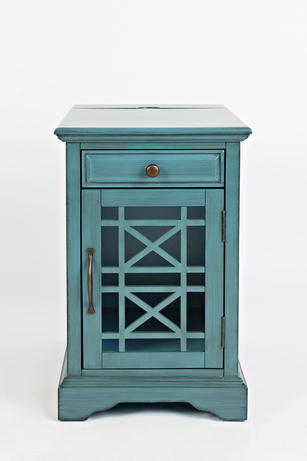 Antique Blue Power Chairside Table M361