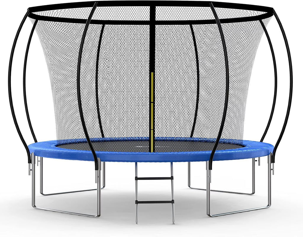 Blue Recreational Trampoline with Enclosure Net - 12FT E264