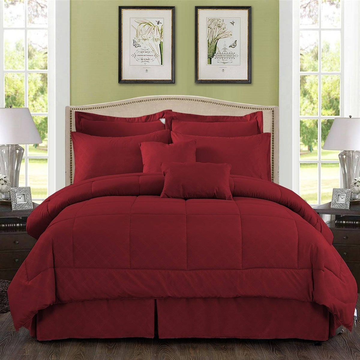 10-Piece Microfiber Comforter and Sheets Set - Twin I690706