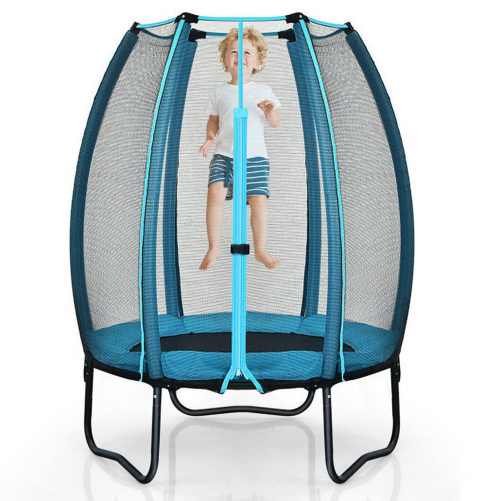 Blue Kids Trampoline with Enclosure Net V52233