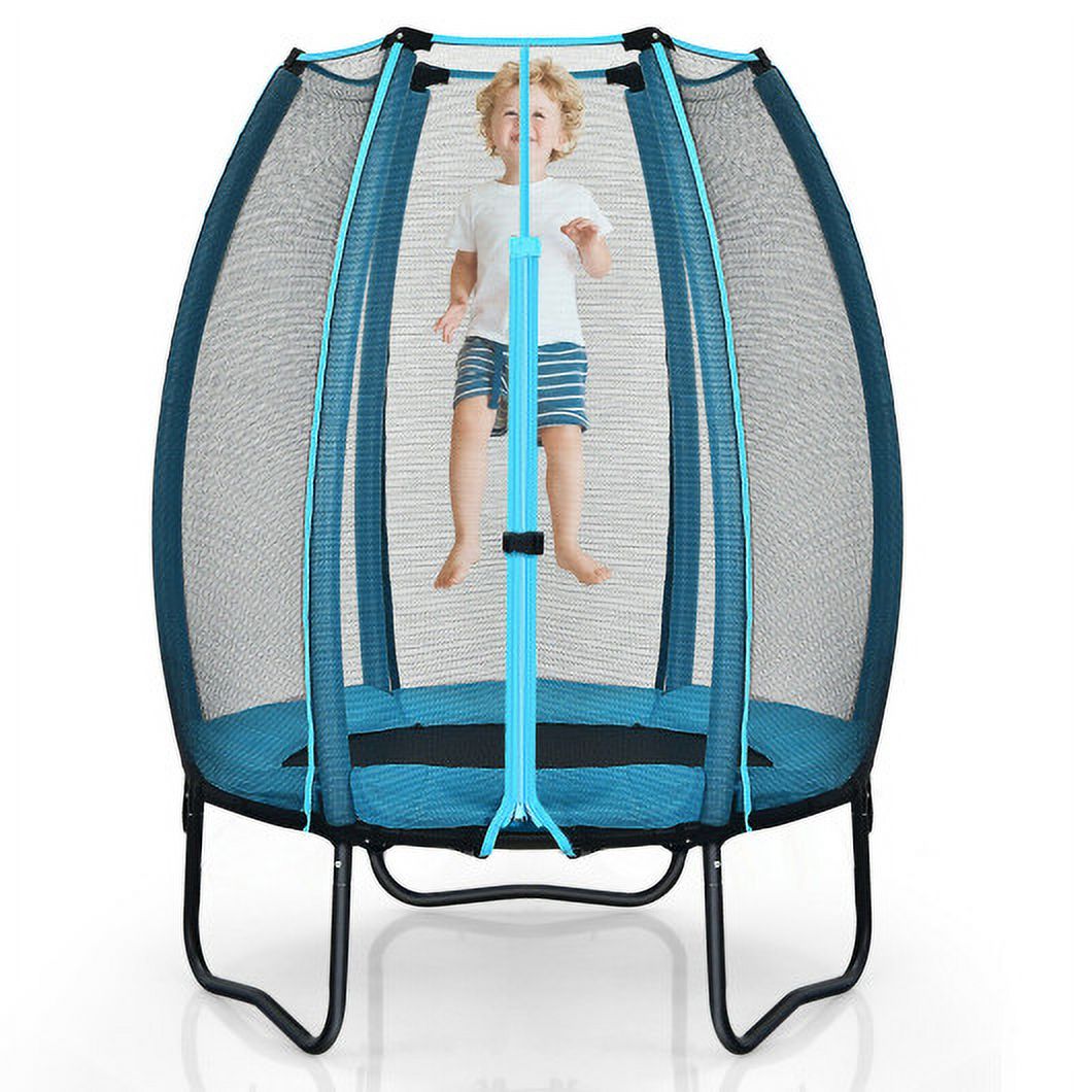 Blue Kids Trampoline with Enclosure Net V52233