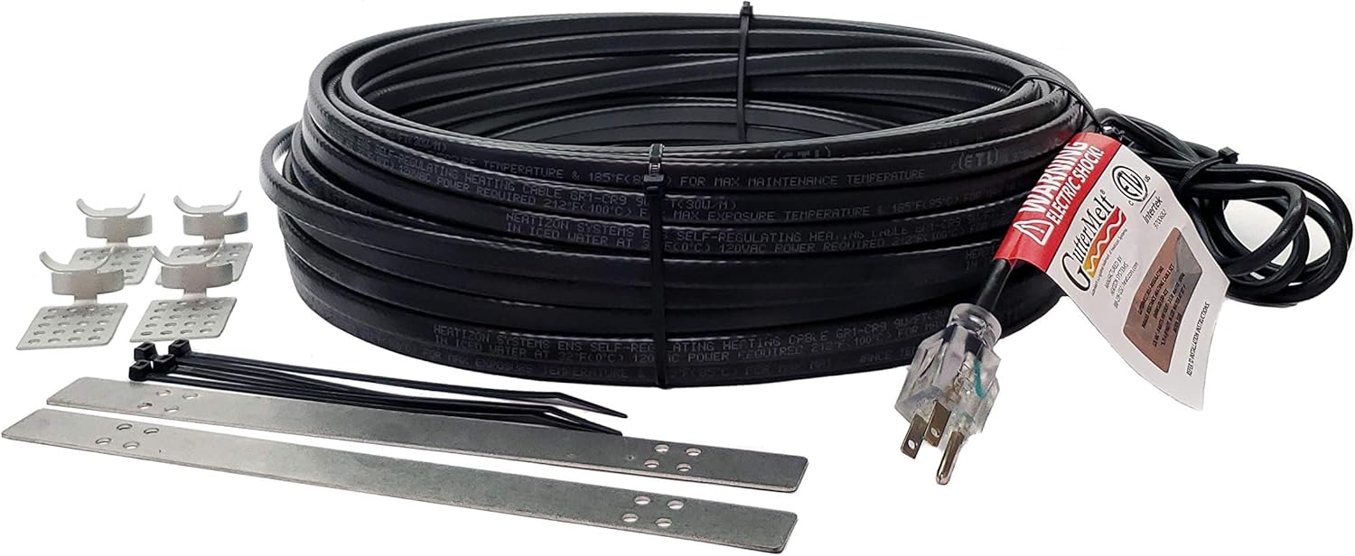 Roof & Gutter Snow Deicing Cable Kit (30 feet) Pack of 2 K221