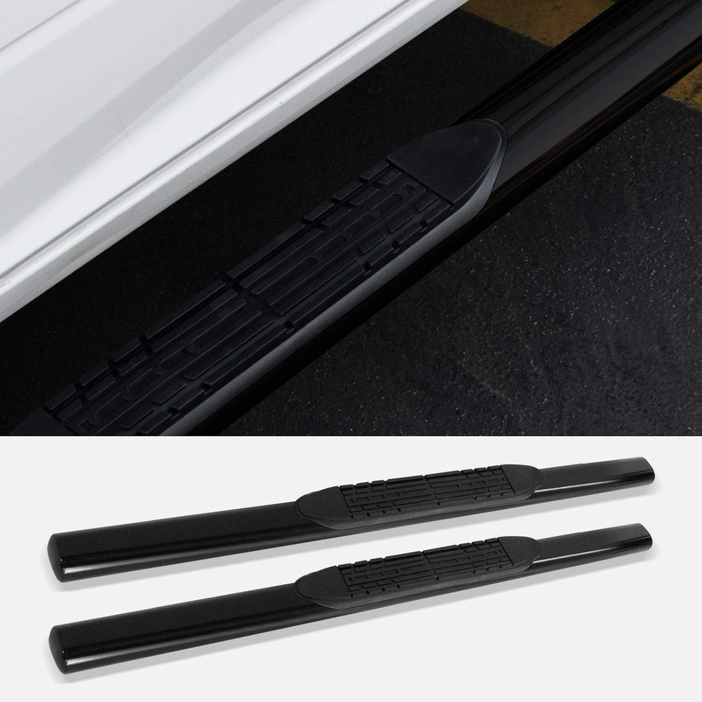 4 Oval Side Step Nerf Bars Black Y713