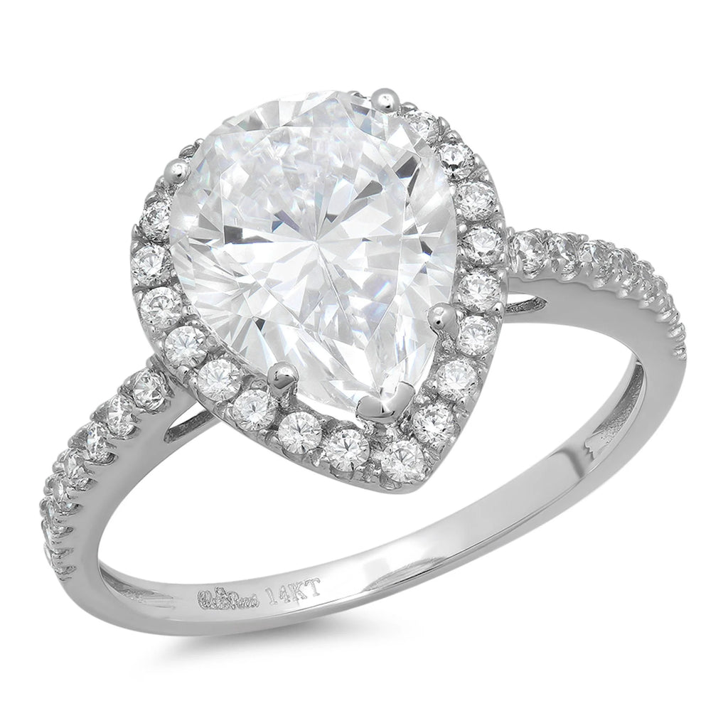 18K White Gold Halo Engagement Ring G83993