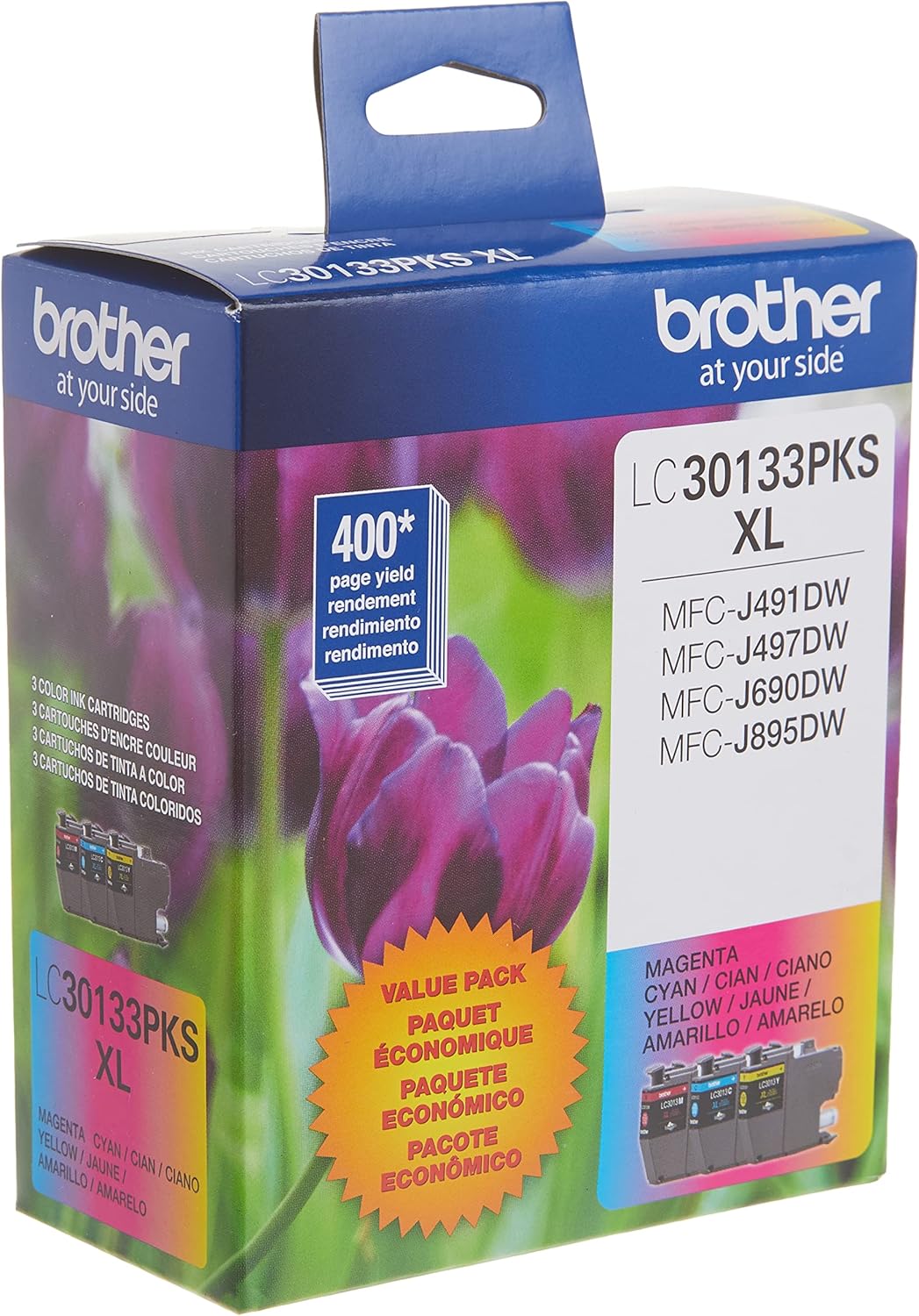 3-Pack High Yield Color Ink Cartridges, Magenta and Yellow, LC3013 Ink Yellow W2501