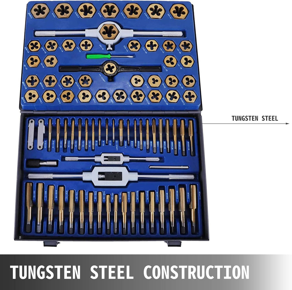 86PC Tungsten Steel Titanium Tap and Die Set J2821
