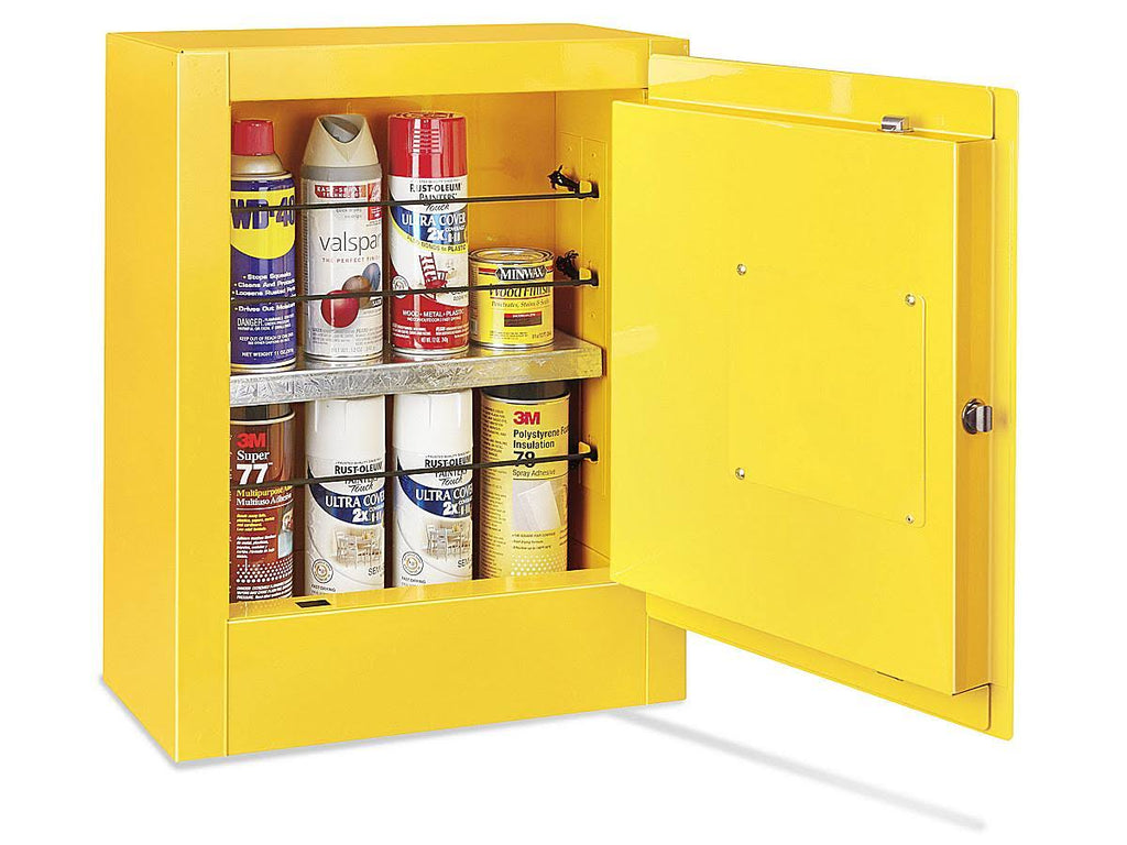 Yellow Mini Flammable Storage Cabinet with Manual Doors K12331