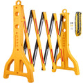 Expandable Mobile Plastic Safety Barricade 8.3ft Width 38” Height with Reflectors with 1 Chain N14036