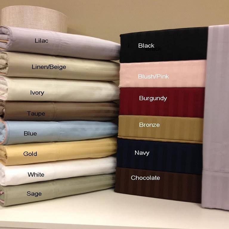 300TC Striped King Waterbed Sheets Q691298