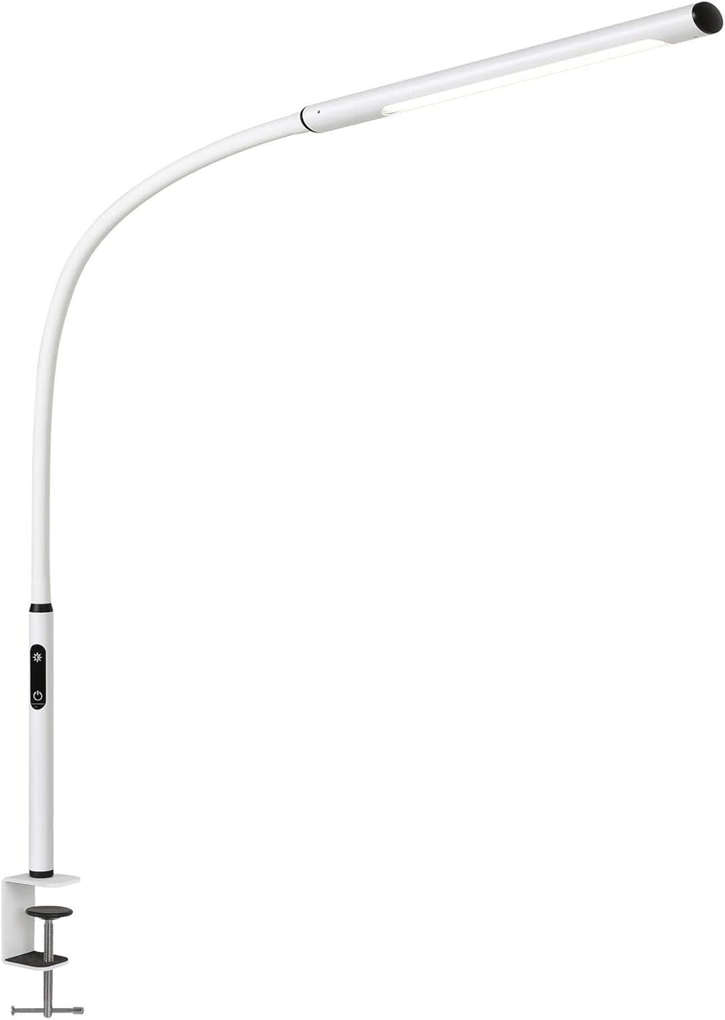 White Flexible LED Clamp Desk Lamp with Clamp, 12W G29675
