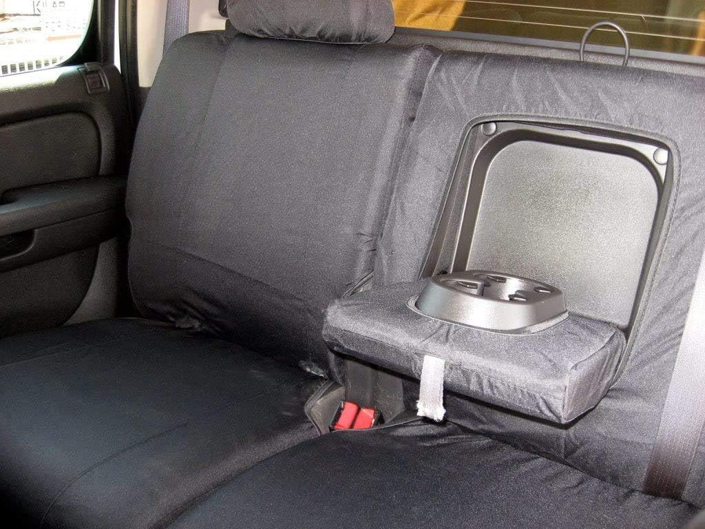 Black Waterproof Rear Seat Covers for Double Cab A825