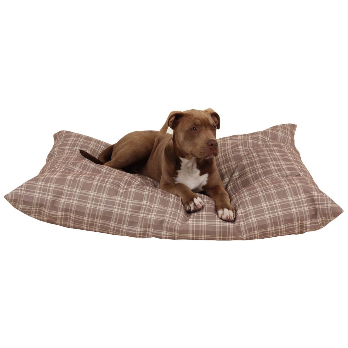 Large Blue Plaid Indoor/Outdoor Pet Bed I16016