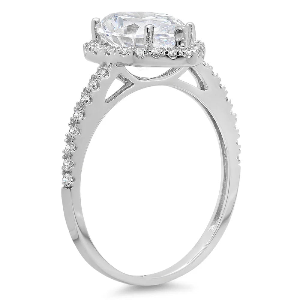 18K White Gold Halo Engagement Ring G83993