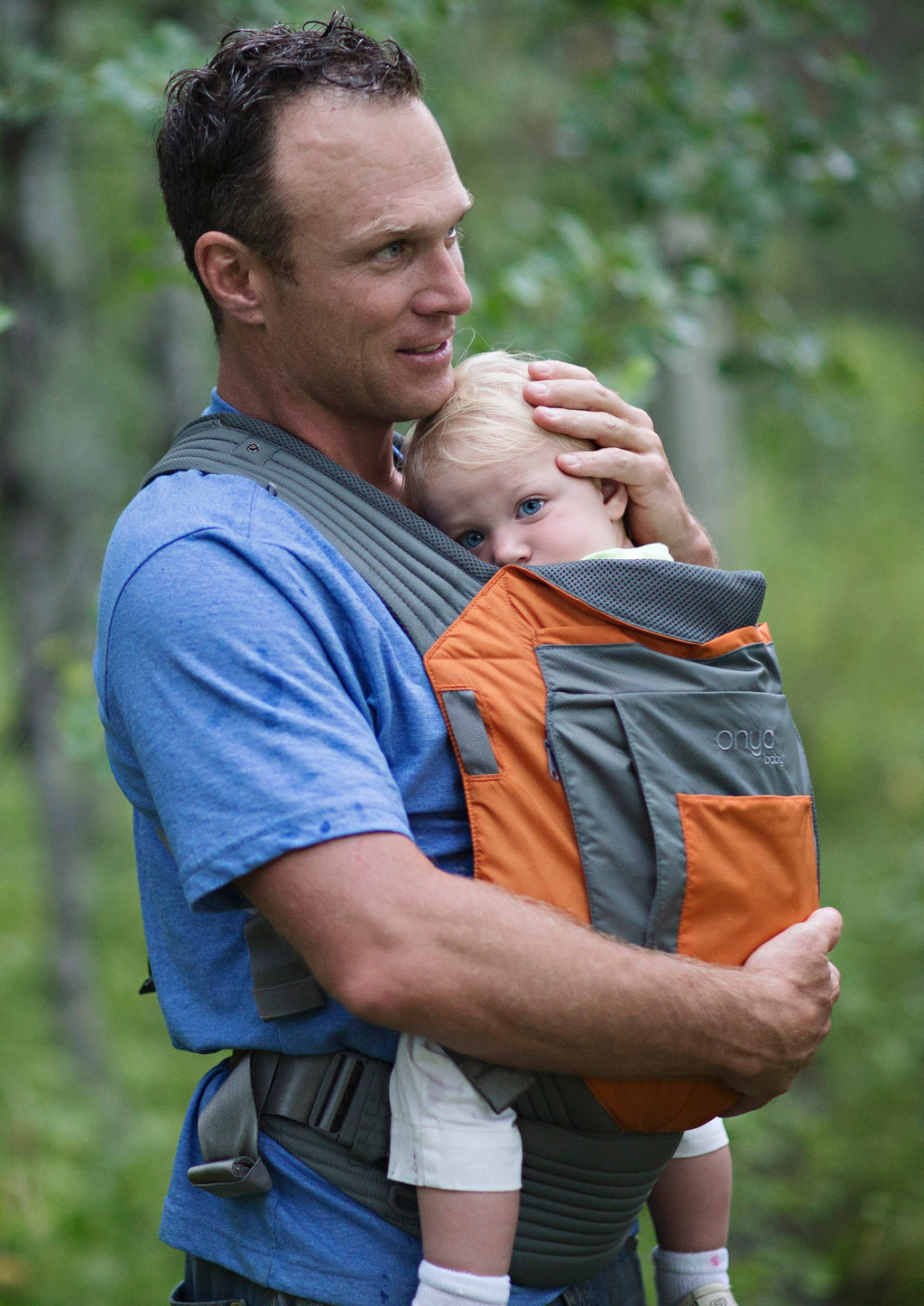 Burnt Orange Slate Grey Baby Carrier I44971