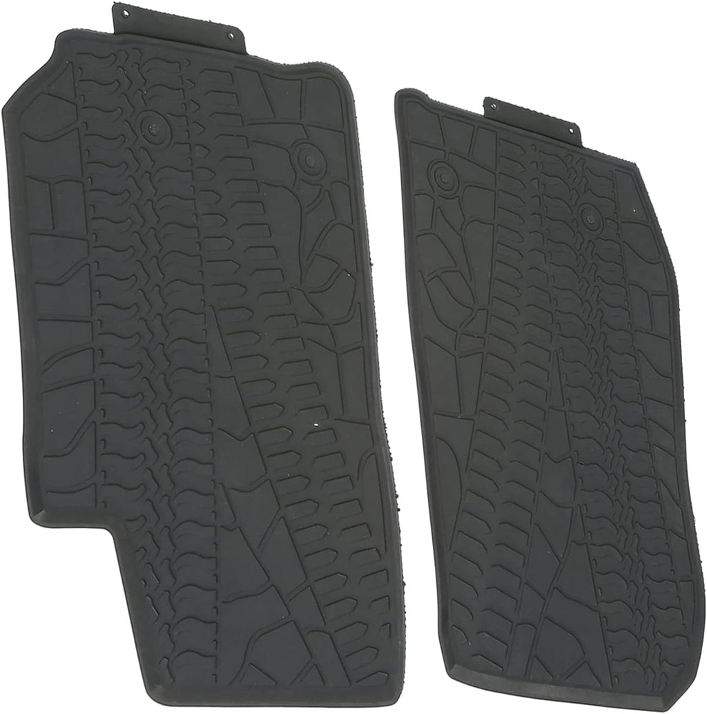 Black Rubber Floor Mat for Jeep Wrangler 4-Door 3-Piece F91430