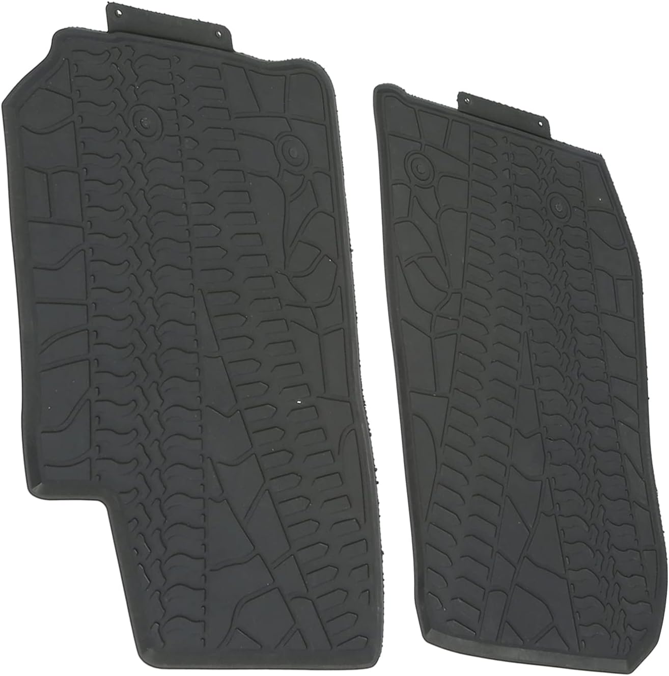Black Rubber Floor Mat for Jeep Wrangler 4-Door 3-Piece F91430