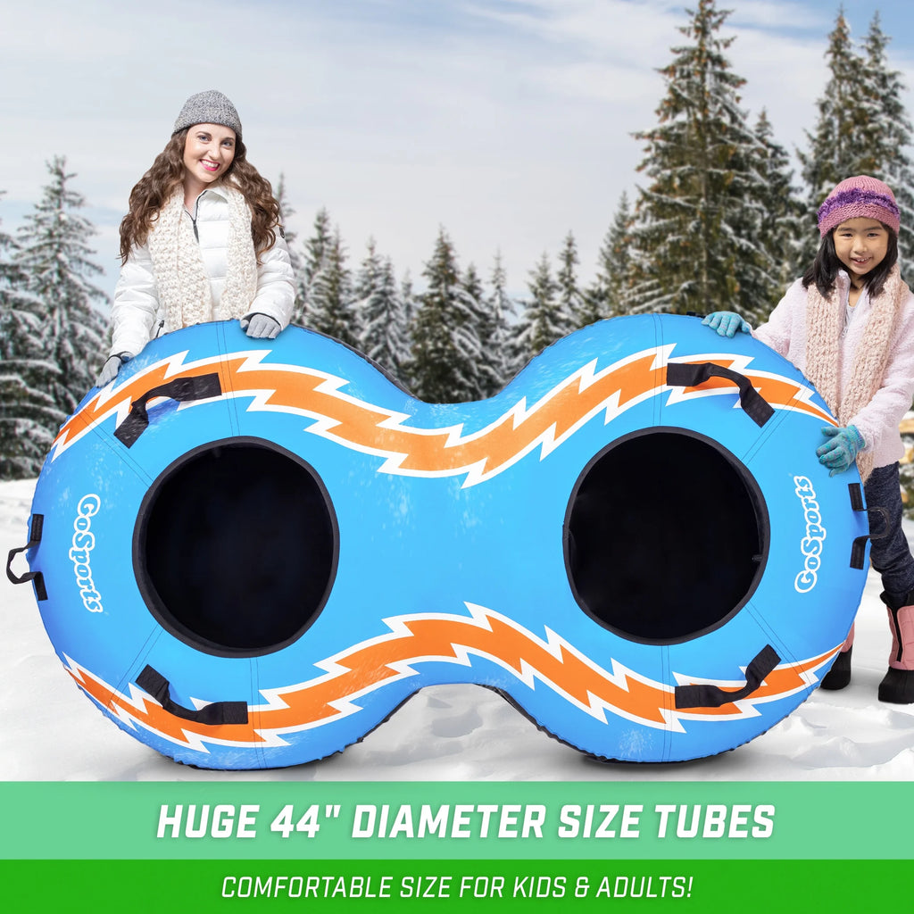 Retro 2 Person Snow Tube with Canvas Cover K5161