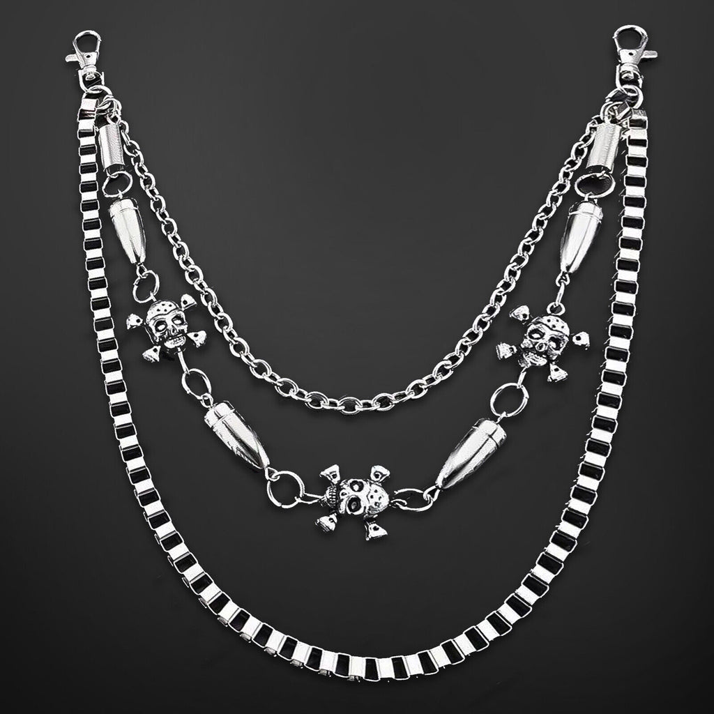 Skull Wallet Chain Pants Key Chain E6569