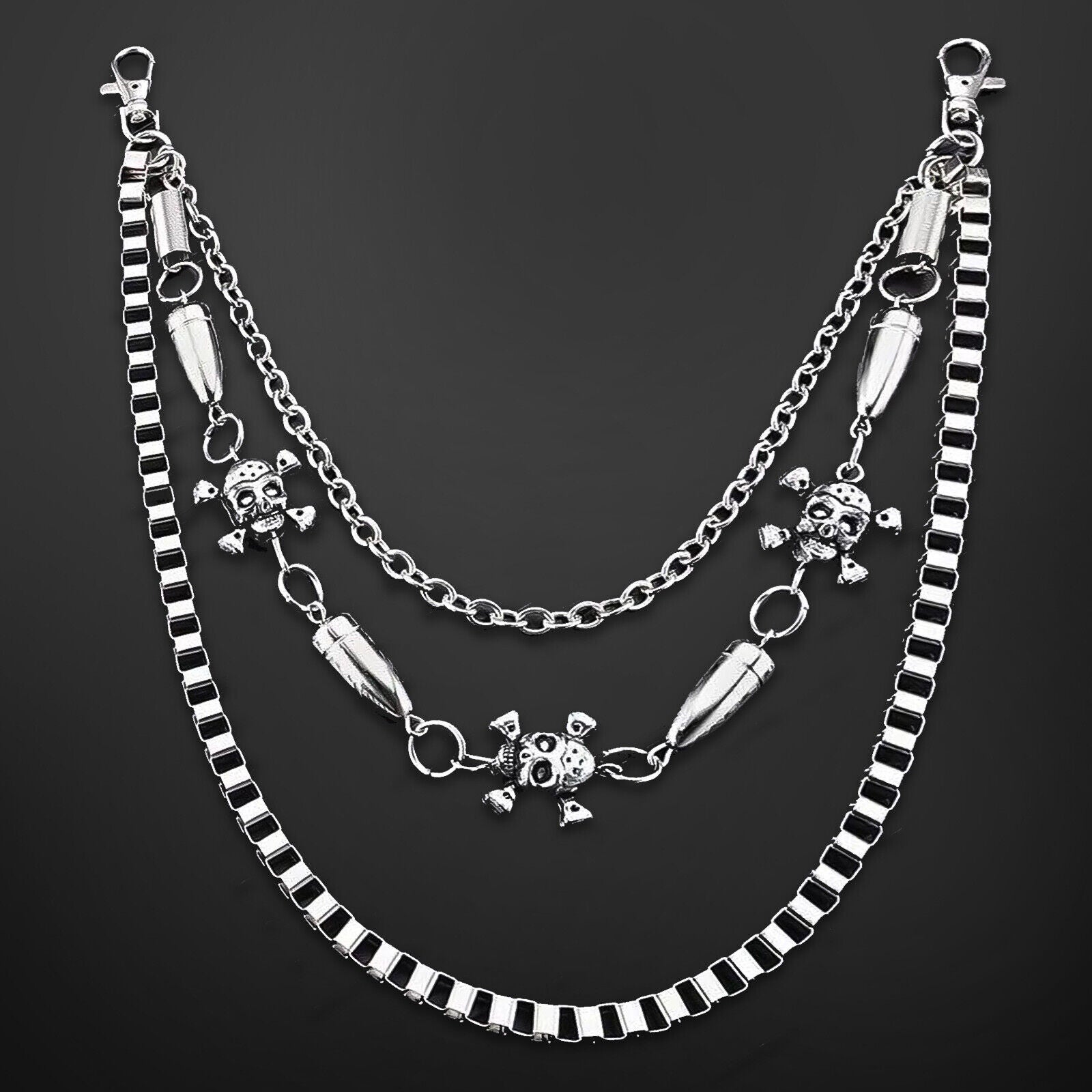 Skull Wallet Chain Pants Key Chain E6569