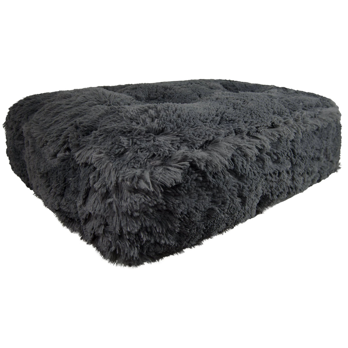 Large 46 inch x 35 inch Grey Faux Fur Pet Bed R45867
