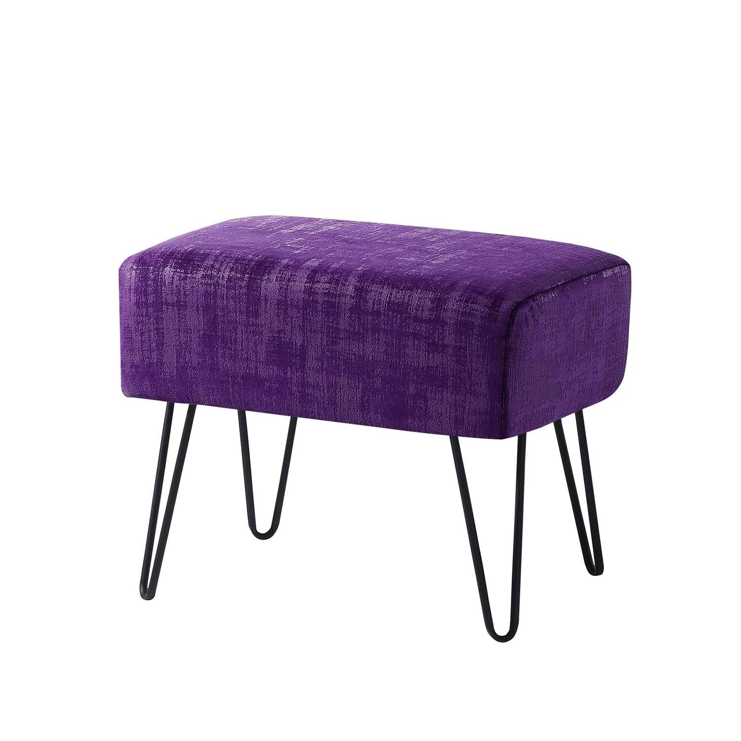 Textured Velvet Ottoman J1588