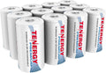 12 Pack D Size 10,000mAh NiMH Rechargeable Batteries B966