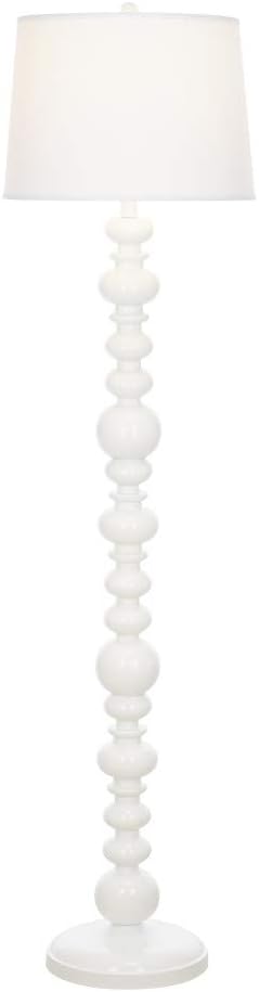 Glossy White Wood-Look Floor Lamp G633171