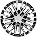 14 Inch Black and Silver Universal Hubcap Wheel Covers Set of 4 P296624