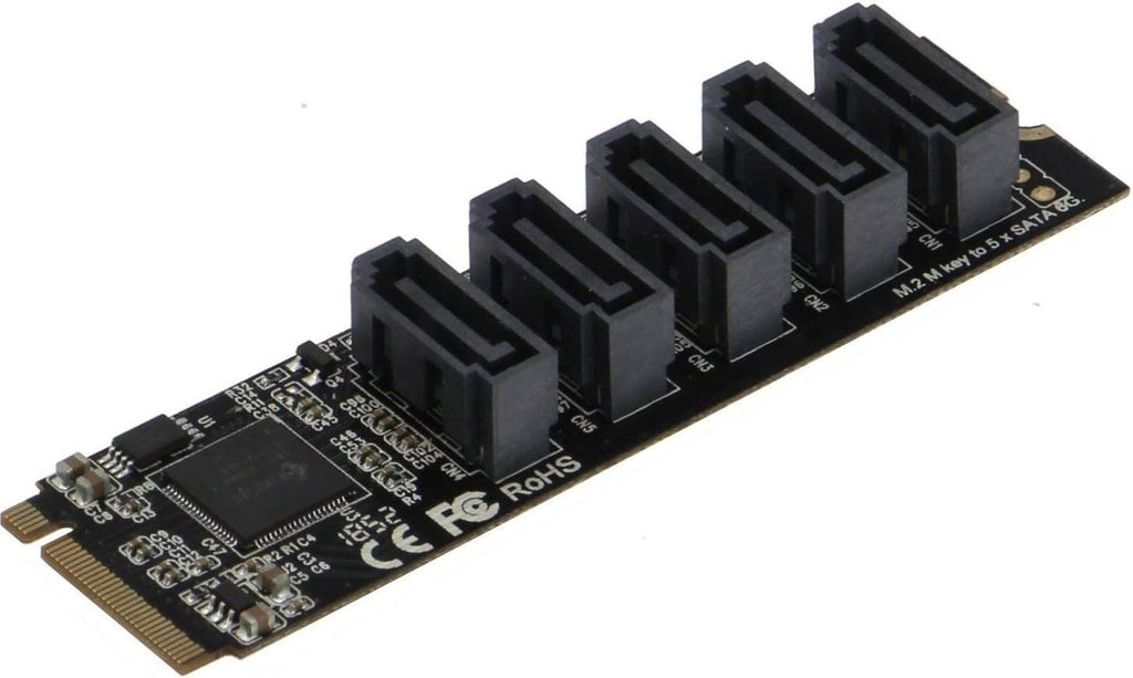 5 x SATA 6G PCIe M Key Adapter Card H1780