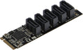 5 x SATA 6G PCIe M Key Adapter Card H1780