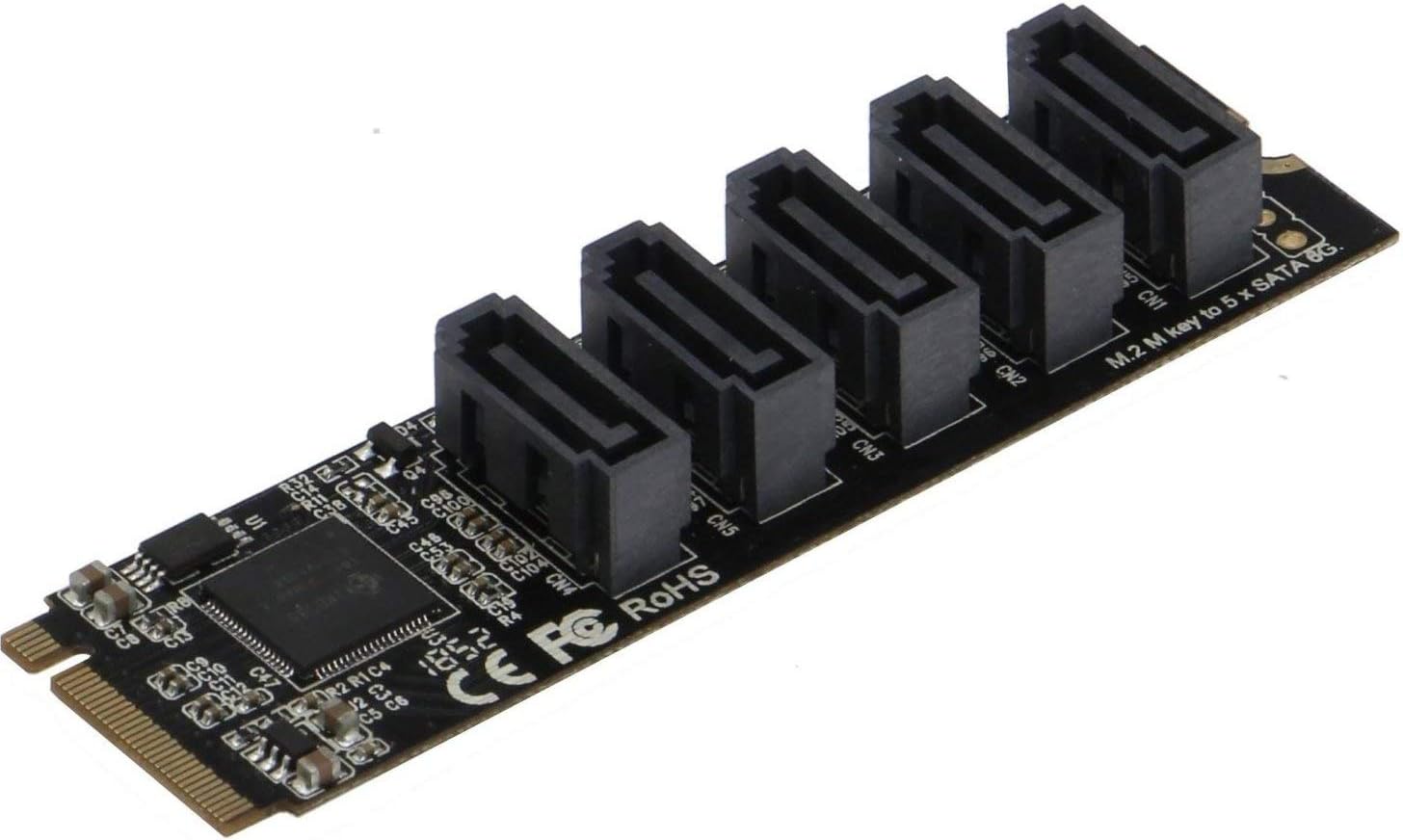 5 x SATA 6G PCIe M Key Adapter Card H1780