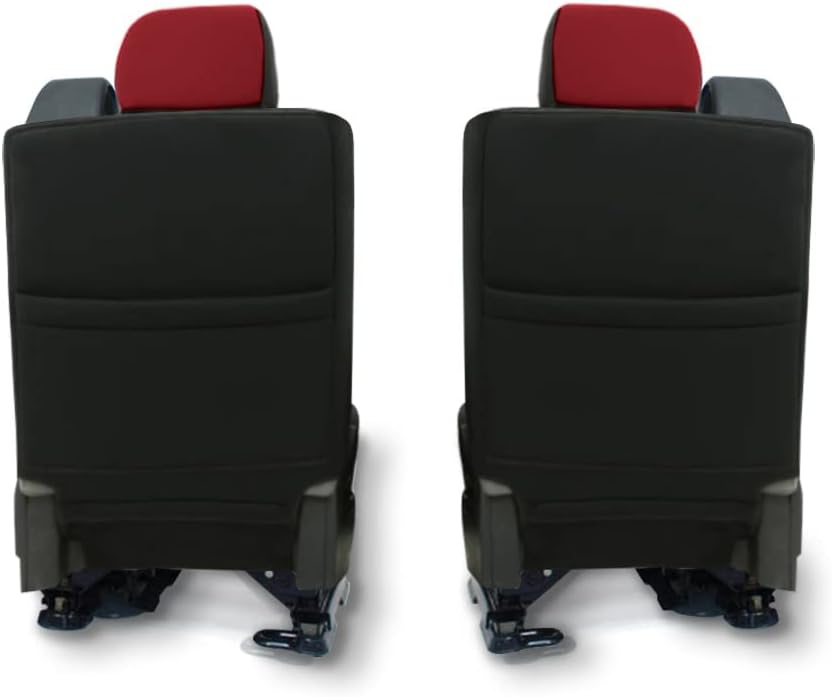 Red Rose & Black Neoprene Front Seat Covers for Ford F150 Pickup Truck K888